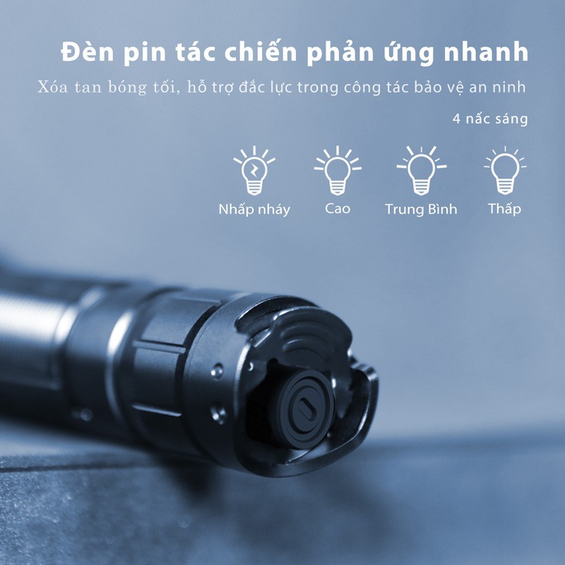 [BH 5 NĂM] [SÁNG CHÓI LÓA] KLARUS XT11R - Đèn pin tác chiến phản ứng nhanh sáng 1300lumen xa 300m cổng sạc type C