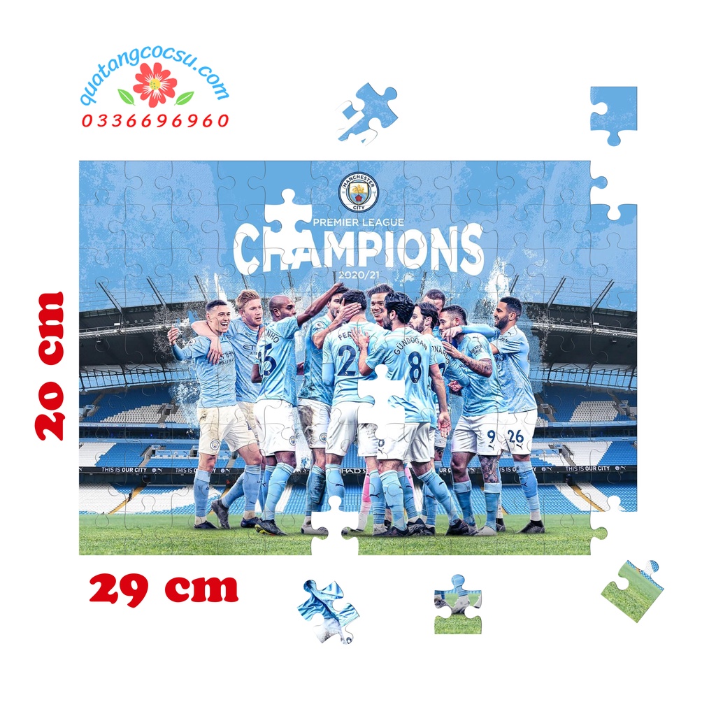 Tranh Xếp Hình Manchester City Nhiều Mẫu, Tranh Ghép Hình Manchester City 120 Mảnh