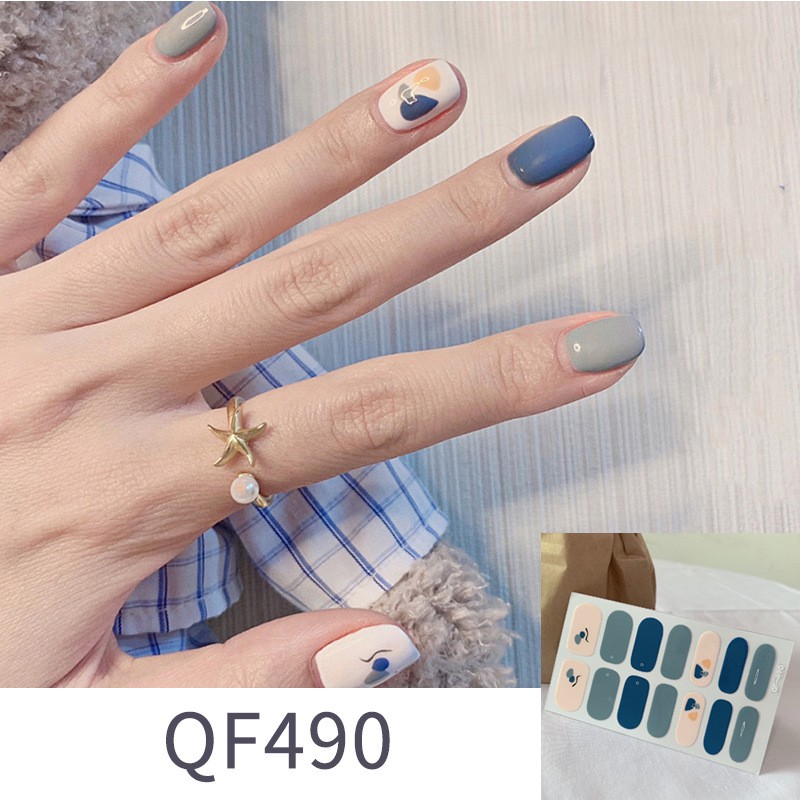 Bộ 14 miếng dán móng tay nghệ thuật chuyên dụng chất lượng cao DIY