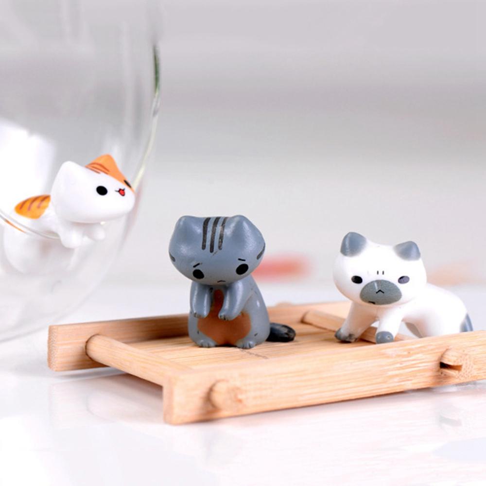 Mô Hình Chú Mèo Bằng PVC Sáng Tạo Trang Trí Phòng Bé