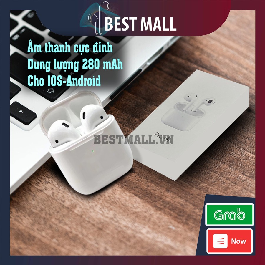 Tai Nghe Bluetooth Airpods 2 Mini Pro 4 TWS Phiên Bản Nâng Cấp 2021