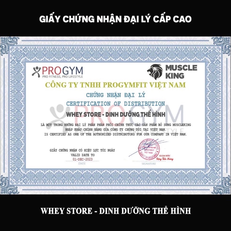 FREESHIP Whey Protein Isolate Muscle King Tăng Cơ + Bình Lắc