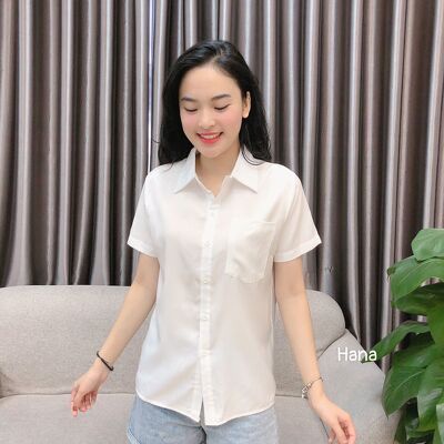Min's Shoes - Áo Sơ Mi Nữ Đũi Lụa Hàn Mát Mịm Áo 385