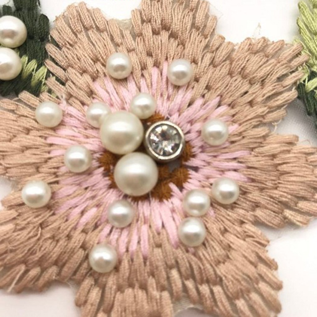 Chi tiết hoa hồng thêu trang trí đa dụng chất lượng cao