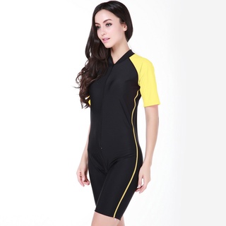 Đồ bơi nữ kín đáo - Áo tắm liền thân - Đồ tập Yoga cao cấp cộc tay quần lửng BBW1006V