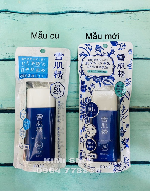 Kem chống nắng Kose Sekkisei Skincare UV milk 60g