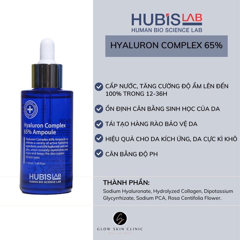 Tinh chất cấp ẩm dành cho da khô Hyaluron 65% Hubislab