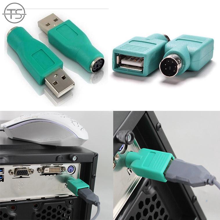 Giắc chuyển đổi PS2 Female sang USB Male cho bàn phím và chuột máy tính