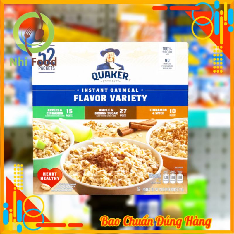 Yến Mạch Nấu Ăn Liền Quaker Nhanh Chóng Tiện Lợi, Có 3 Vị