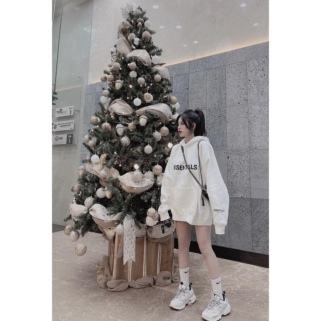 Áo hoodie essentials in ngực , áo nỉ mũ unisex dáng rộng street tyle nam nữ , Cocmer_vn | BigBuy360 - bigbuy360.vn