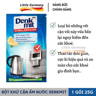 Set 2 Gói Bột Tẩy Cặn Denkmit 50g - Khử cặn bình nước, ấm siêu tốc, ấm điện, máy pha cafe  - Hàng Đức nội địa