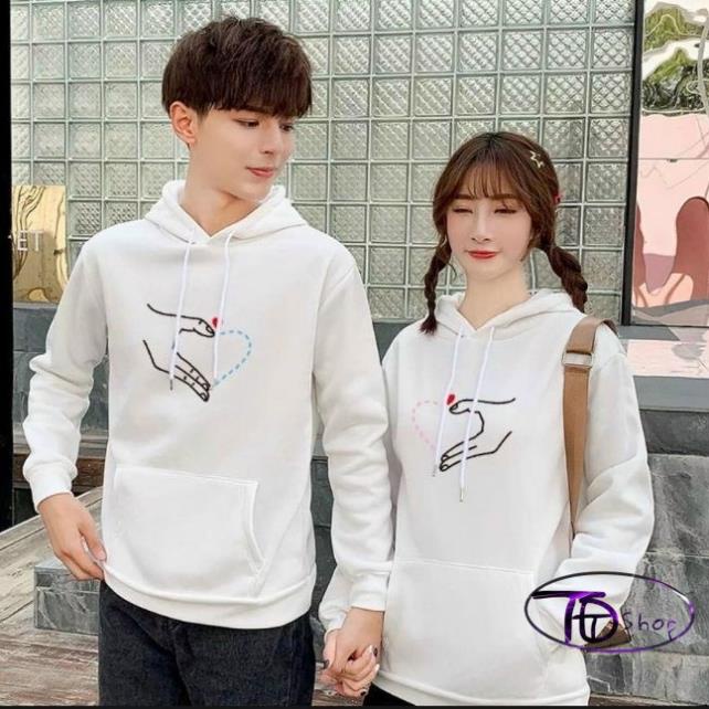 Áo hoodie đôi ⚜️ Tự Thiết Kế ⚜️ Đồ Đôi Hoodie tình yêu khủng long 2020 nỉ bông cao cấp