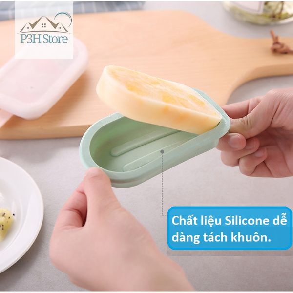 Khuôn làm kem Silicone loại lớn có nắp đậy Fasola RY-265