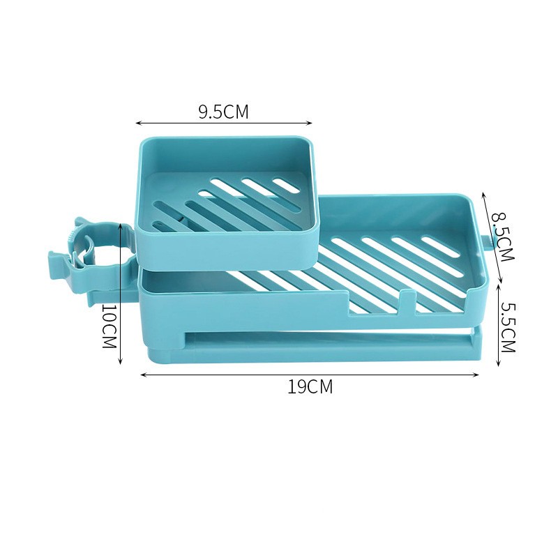 Kệ nhựa gắn vòi nước đựng đồ rửa chén, nhà bếp