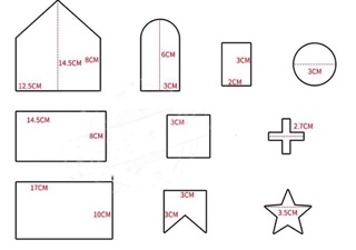Bộ cutter 3D nhà gừng noel