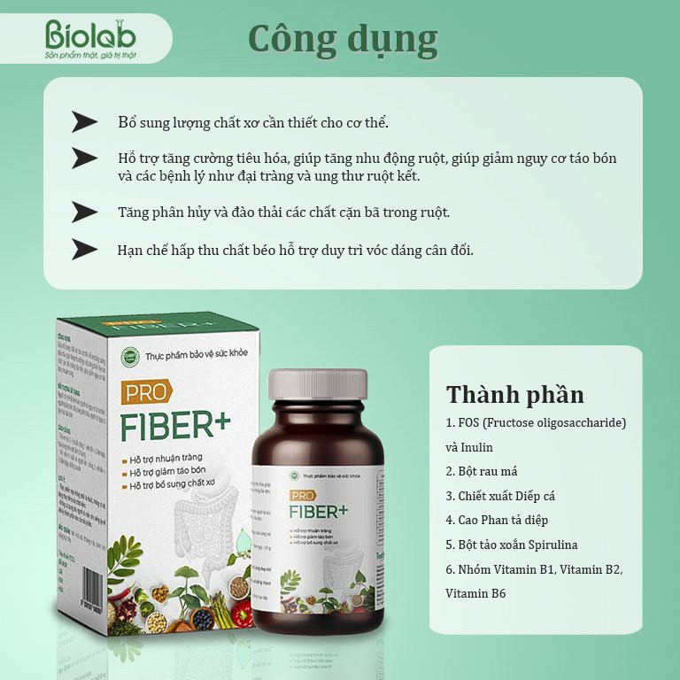 Viên Uống PRO FIBER  bổ xung chất xơ , hỗ trợ đường tiêu hóa