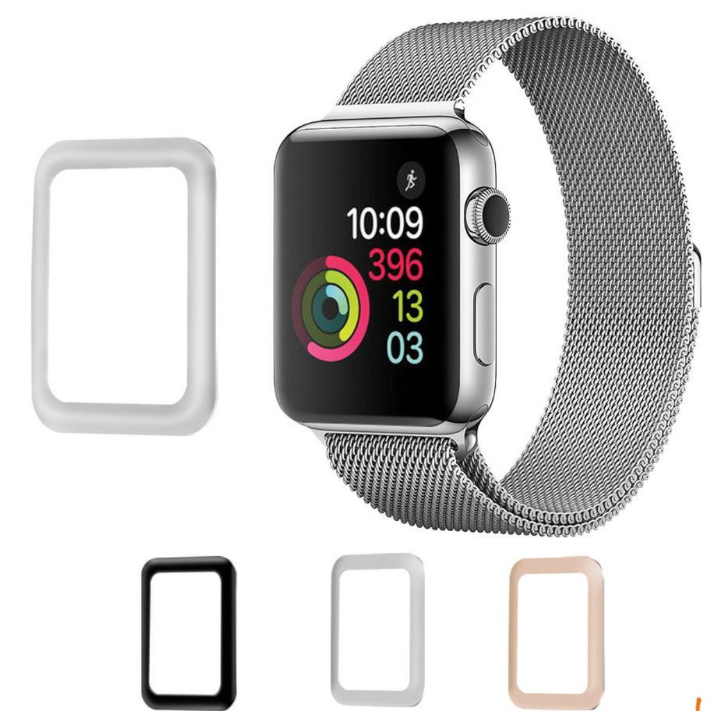 Cường lực Apple Watch full viền nhiều màu