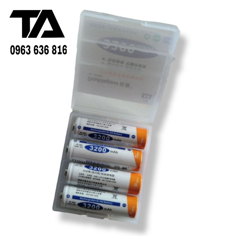 Pin Sạc AA 3200mah dung lượng cao hàng chính hãng Doublepow