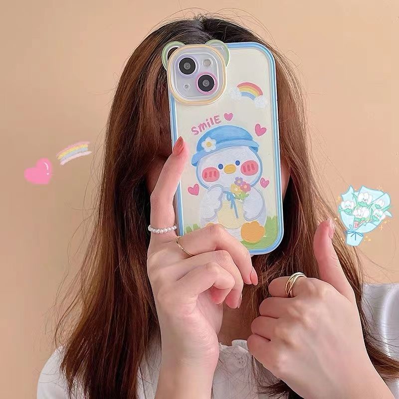 Ốp Điện Thoại TPU Dẻo Trong Suốt Họa Tiết Dễ Thương Cho IPhone 13 12 11 Pro Max Mini X XR XS 8 7 Plus 6 6S SE 2020