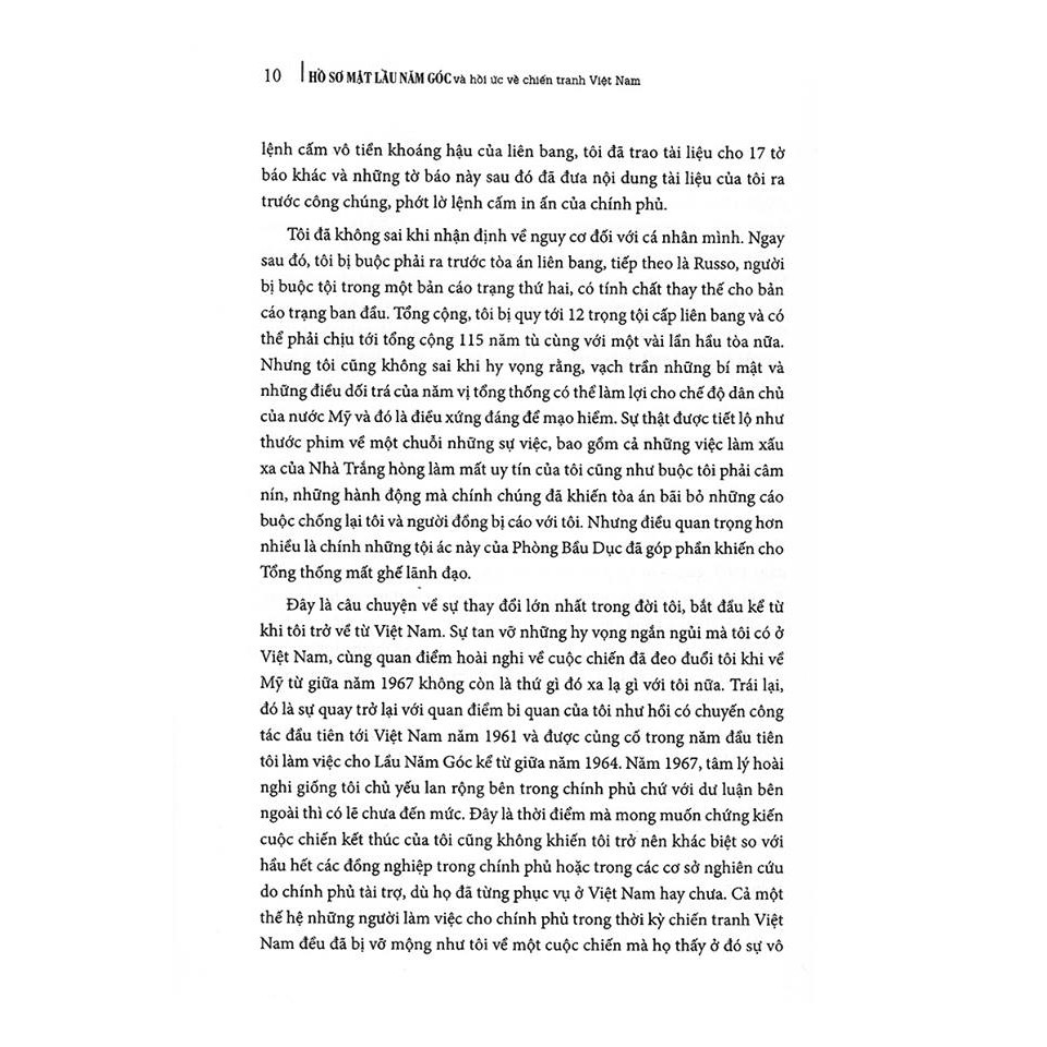 Sách - Hồ sơ mật lầu 5 góc và hồi ức về chiến tranh việt nam (sách tham khảo) | BigBuy360 - bigbuy360.vn