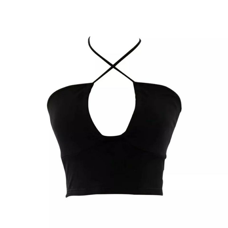 Áo Croptop luồn dây cột cổ Sexy phong cách HÀN QUỐC 14