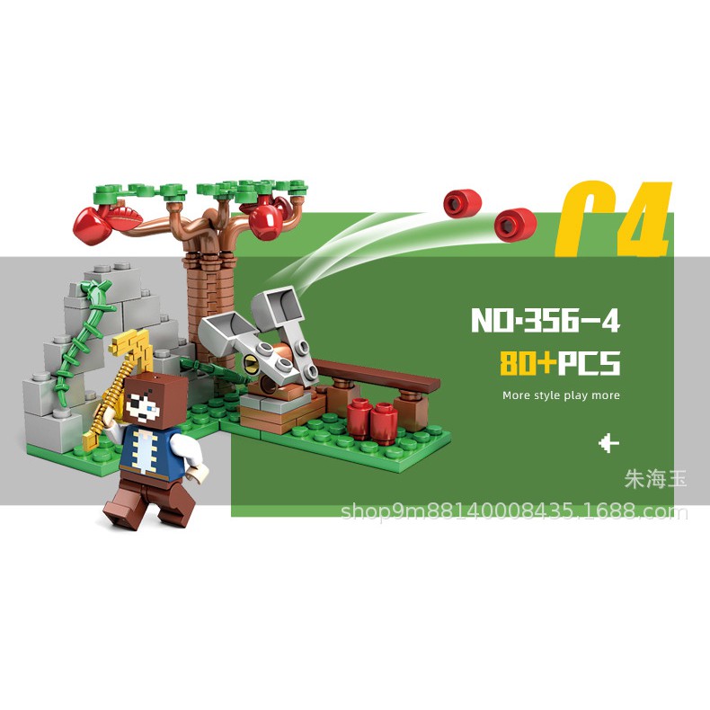 [New 2021]💖 Lego Minecraft 6 trong 1 Cho Bé Trai Từ 6t 💖 Chuỗi Lego Minecraft 6in1 Trong Thế Giới Minecraft [Dạng Hộp]