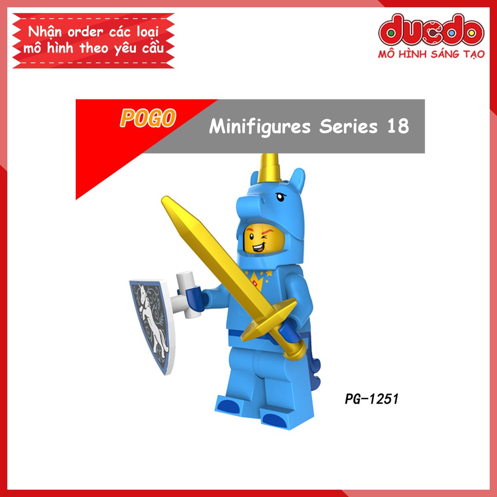 Minifigures nhân vật Series 18 kỷ niệm sinh nhật 40 năm - Đồ chơi Lắp ghép Xếp hình Mô hình Mini Pogo PG 8152