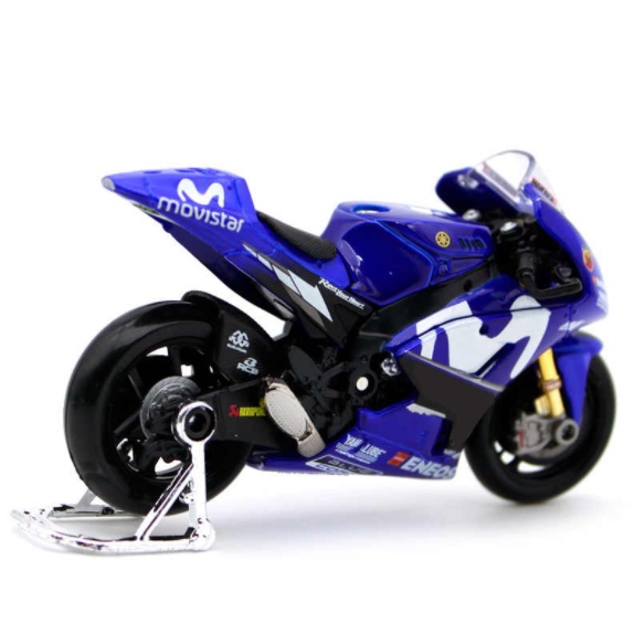Mô hình motor Yamaha Team Moto GP-46 Rossi 2018 Blue tỷ lệ 1:18 MaiSto Viễn Dương Computer