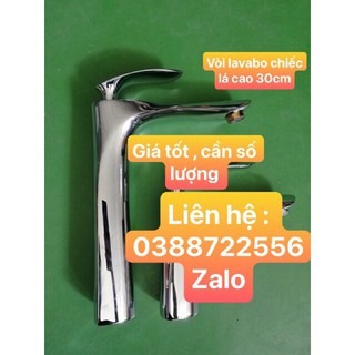 vòi lavabo chiếc lá 30cm đồng mạ crom cao cấp