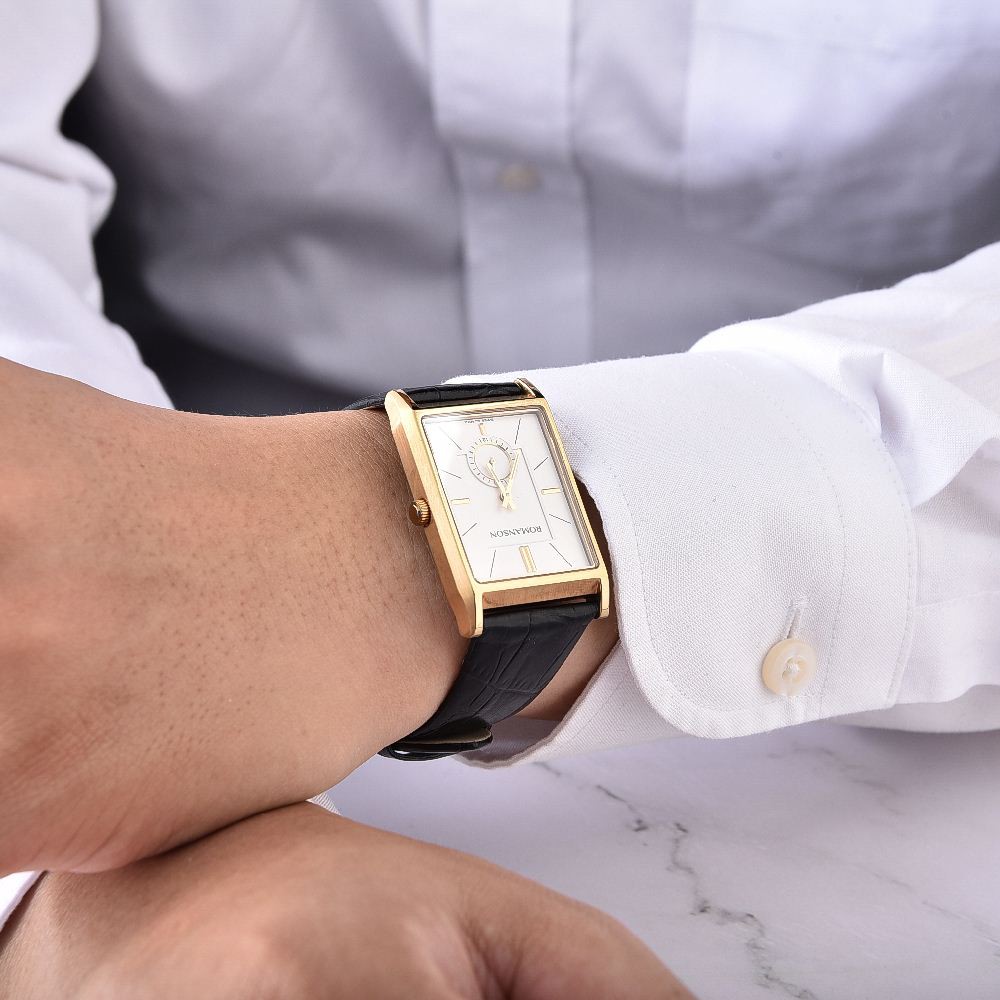 Đồng hồ nam chính hãng Hàn Quốc Romanson TL3237JMGWH, máy Thụy Sĩ, kính Sapphire, miễn phí thay pin - Galle Watch