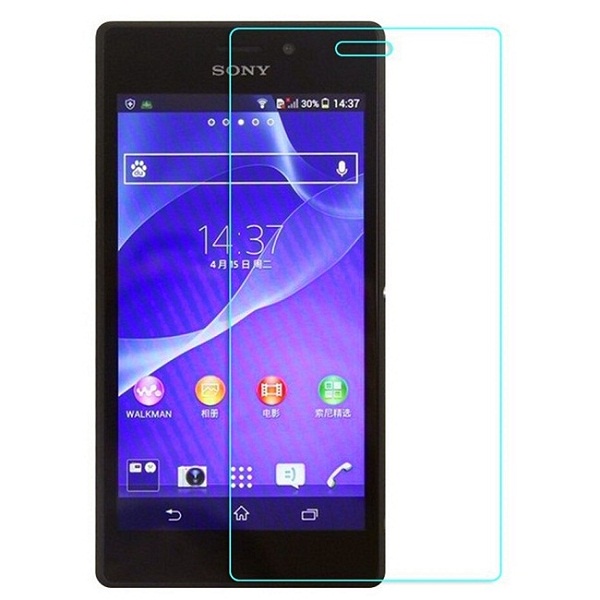 Miếng dán kính cường lực cho Sony Xperia M2 trong suốt siêu mỏng 0.3mm hiệu HBO (độ cứng 9H, hạn chế bám vân tay)