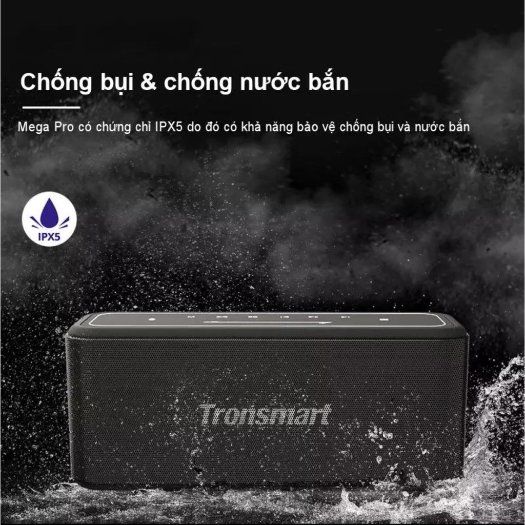 Loa Bluetooth 5.0 Tronsmart Element Mega Pro - 60W - Hỗ trợ TWS và NFC ghép đôi 2 loa Âm Thanh Nổi Sống Động