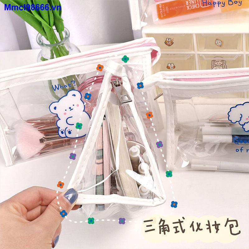 Pen holder pencil case elementary school female cartoon transparent large-capacity high-value Korean version of the simple ins Japanese stationery pvc pencil bag