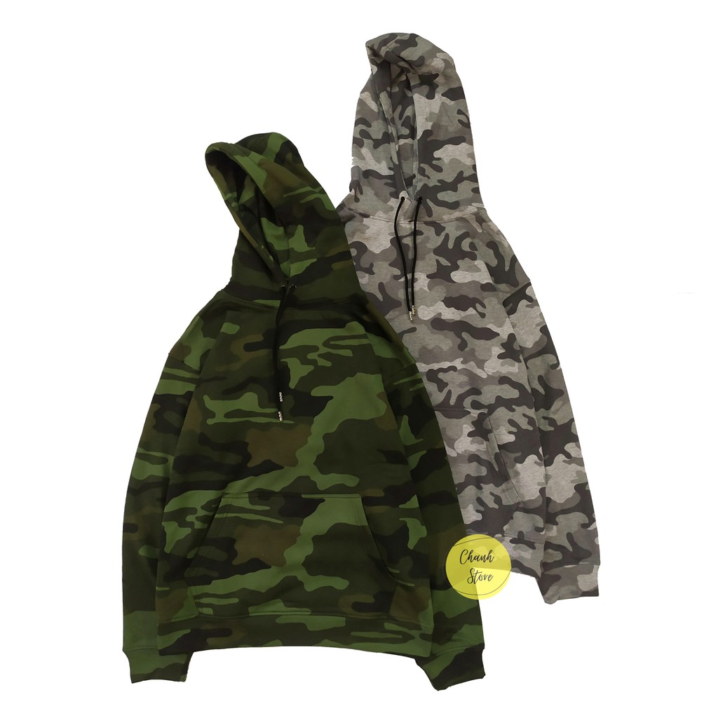 Áo Hoodie Camo Nam Nữ Form Rộng