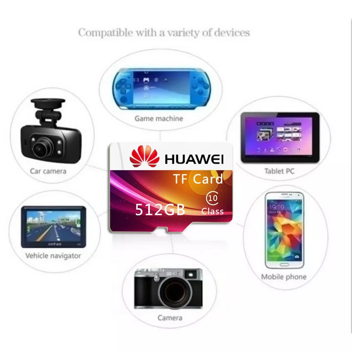 Thẻ Nhớ Tốc Độ Cao 100% Huawei class10TF 32gb 64gb 128gb 512gb 256gb 16GB