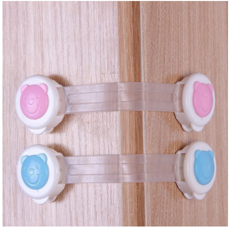 Khóa cửa tủ lạnh mini hình gấu giá rẻ, khóa gài tủ vải đựng quần áo, tủ nhựa, tủ giày gỗ thông minh, ngăn kéo 1423