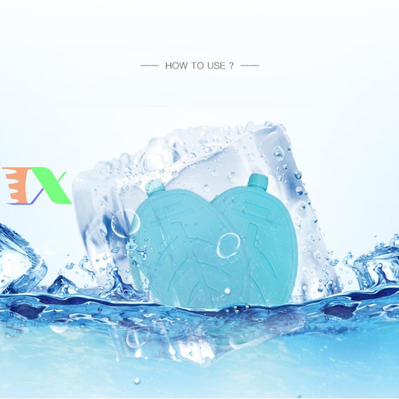 Bộ 5 Đá khô CO2 giữ lạnh sữa, bia, rượu, Hộp băng khô dạng gel cho quạt điều hòa, du lịch, phượt