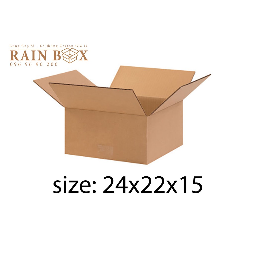 Thùng carton 3 lớp kích thước 24x22x15 - combo 30 thùng