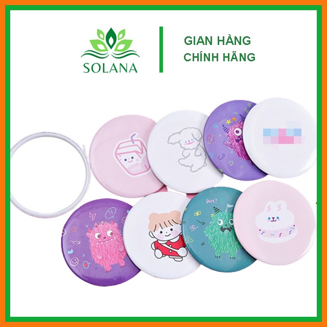 Gương Mini Cầm Tay Hàn Quốc Siêu Cute Dễ Thương, Nhỏ Gọn, Bỏ túi, Tiện Mang Theo (giao mẫu ngẫu nhiên)