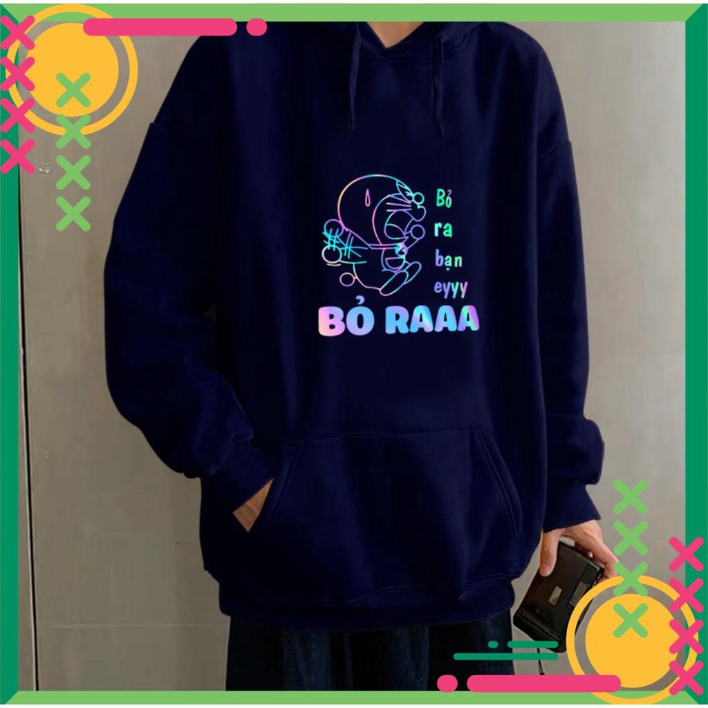 Áo Khoác Nỉ Hoodie Phản Quang Doremon Bỏ Ra Bạn Êiiii PQ06KN