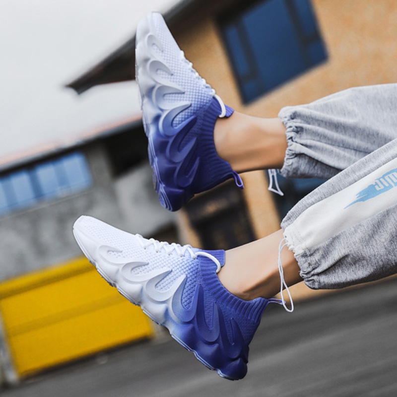 Giày thể thao IELGY thoáng khí buộc dây phối màu tương phản dùng chạy bộ dành cho nam