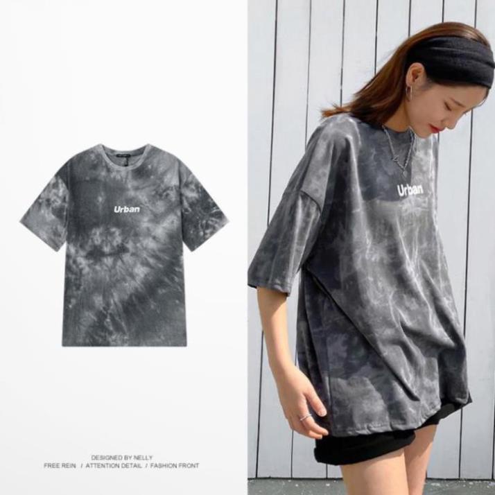 [NY0096] Áo thun ngắn tay Nelly mực loang in chữ "Urban" áo phông (NELLY) (CS1)  ྇  ཾ  ྇