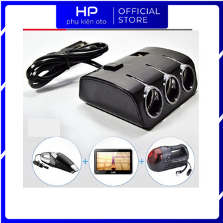 Bật lửa xe ô tô bật lửa xe hơi với bộ sạc điện thoại di động - Tẩu sạc kép trên ô tô với một chiếc bật lửa kéo ba điếu