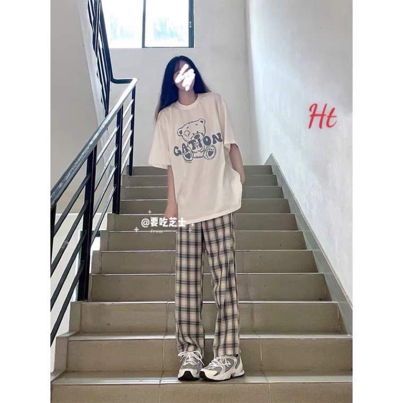 Sét áo gation + quần kẻ H26