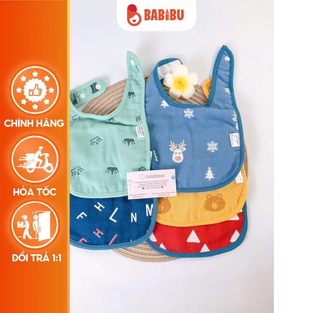 Yếm Chữ U Có Cúc Bấm Điều Chỉnh, Chất Liệu Vải Xô Sợi Tre Babibu - YCU