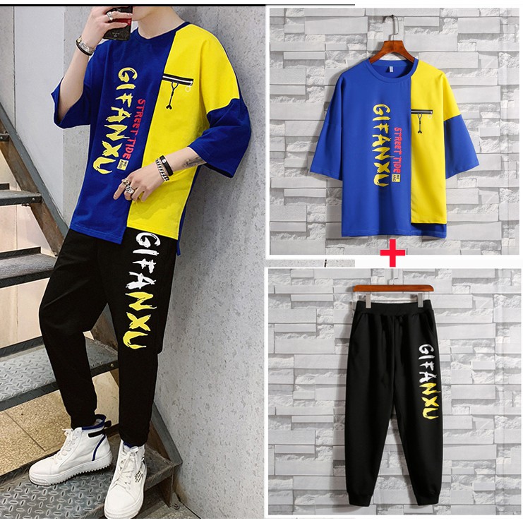 Bộ Quần Áo Thun Nam Thể Thao Mùa Hè Tay Ngắn Quần Dài GiFanXu Thời Trang SEPTEMBERGIRL1989 SET NAM 9000026C | BigBuy360 - bigbuy360.vn