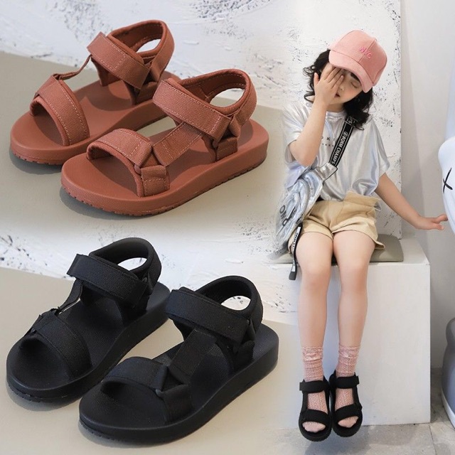 Dép Sandal Cho Bé thời trang 2 màu Nâu - Đen Chống Trơn trượt Siêu Êm Chân mã SDA3