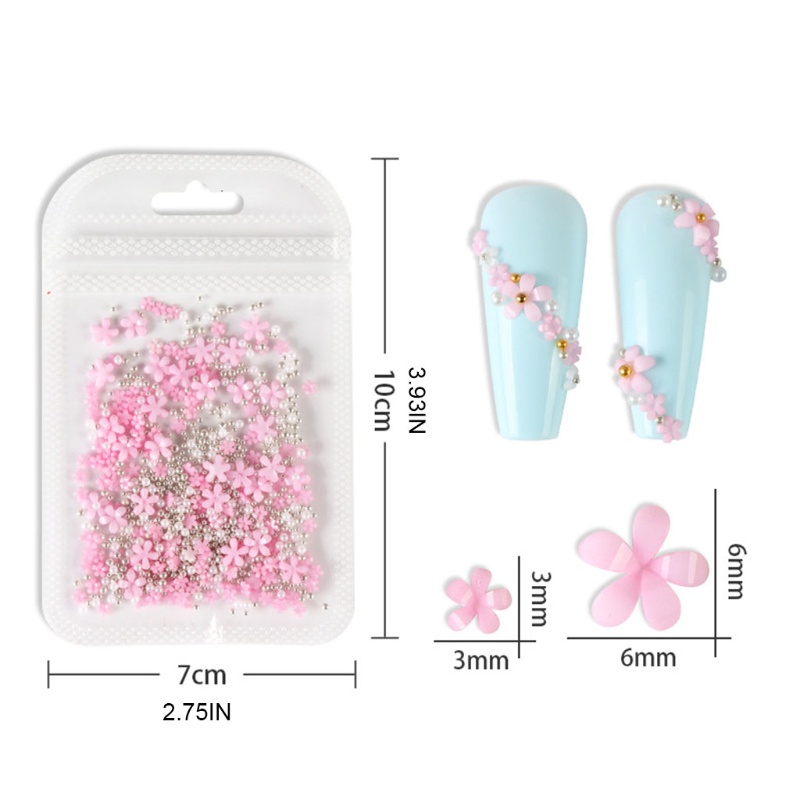 Hạt Thép Hình Hoa Mini Trang Trí Móng Tay Nghệ Thuật