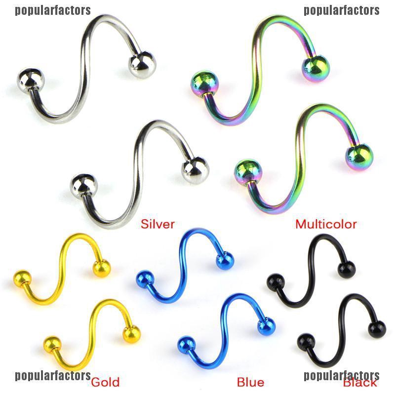 Cặp Khuyên Xỏ Môi Hình Chữ S