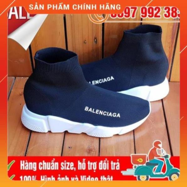 H 𝐒𝐀𝐋𝐄🌺𝐓Ế𝐓 [TRỢ GIÁ SHIP] Giày Balenciaga Cổ Chun Đen Trắng Cao Cổ uy tin . 2020 ✔️ 2020 new | . L -uy7